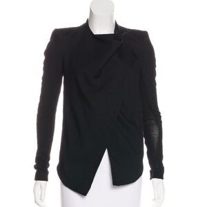 HELMUT LANG wool structured black jacket XS 0